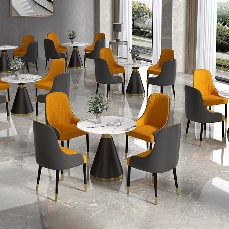 1/2/5 Pcs Metal Glam Dining Room Set with Round Dining Table Dinette Set Clearhalo 'Dining Room Sets' 'Dining Tables & Seating' 'dining_room_set' 'furn' 'furn_dining_room_set' 'Furniture' 'furniture_dining_room_set' 'Kitchen & Dining Furniture' 'kitchen&dining_furn' 'kitchen' 4429010