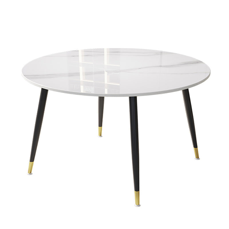 1/4/7 Pcs Metal Modern Dining Room Set with Round Table and Steel Legs Dining Set Clearhalo 'Dining Room Sets' 'Dining Tables & Seating' 'dining_room_set' 'furn' 'furn_dining_room_set' 'Furniture' 'furniture_dining_room_set' 'Kitchen & Dining Furniture' 'kitchen&dining_furn' 'kitchen' 4429023