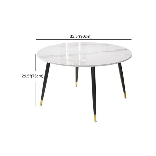 1/4/7 Pcs Metal Modern Dining Room Set with Round Table and Steel Legs Dining Set Clearhalo 'Dining Room Sets' 'Dining Tables & Seating' 'dining_room_set' 'furn' 'furn_dining_room_set' 'Furniture' 'furniture_dining_room_set' 'Kitchen & Dining Furniture' 'kitchen&dining_furn' 'kitchen' 4429034