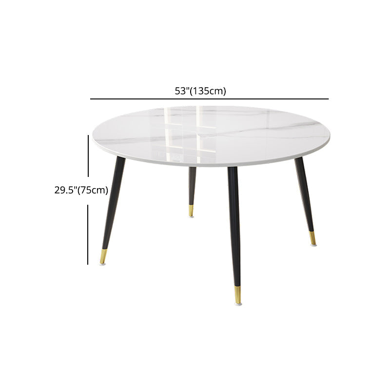 1/4/7 Pcs Metal Modern Dining Room Set with Round Table and Steel Legs Dining Set Clearhalo 'Dining Room Sets' 'Dining Tables & Seating' 'dining_room_set' 'furn' 'furn_dining_room_set' 'Furniture' 'furniture_dining_room_set' 'Kitchen & Dining Furniture' 'kitchen&dining_furn' 'kitchen' 4429035