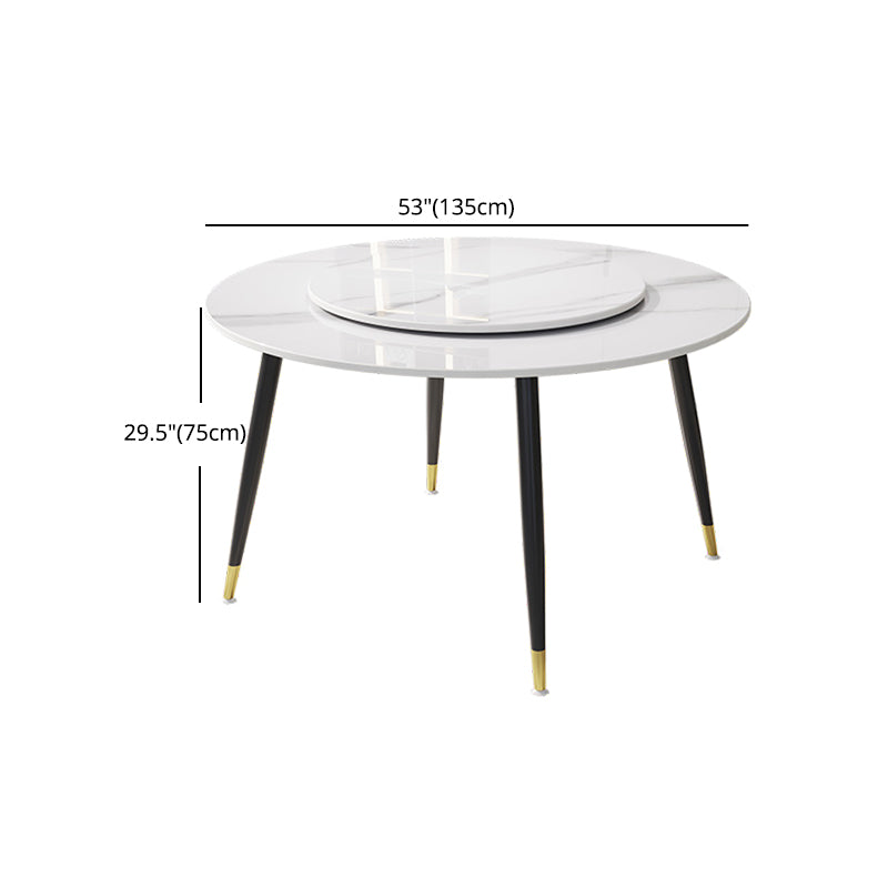 1/4/7 Pcs Metal Modern Dining Room Set with Round Table and Steel Legs Dining Set Clearhalo 'Dining Room Sets' 'Dining Tables & Seating' 'dining_room_set' 'furn' 'furn_dining_room_set' 'Furniture' 'furniture_dining_room_set' 'Kitchen & Dining Furniture' 'kitchen&dining_furn' 'kitchen' 4429036