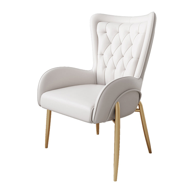 1/5 Pcs Metal Modern Dining Room Set with Round Table and Pedestal Base Dining Set 1 White Chair Clearhalo 'Dining Room Sets' 'Dining Tables & Seating' 'dining_room_set' 'furn' 'furn_dining_room_set' 'Furniture' 'furniture_dining_room_set' 'Kitchen & Dining Furniture' 'kitchen&dining_furn' 'kitchen' 4429043