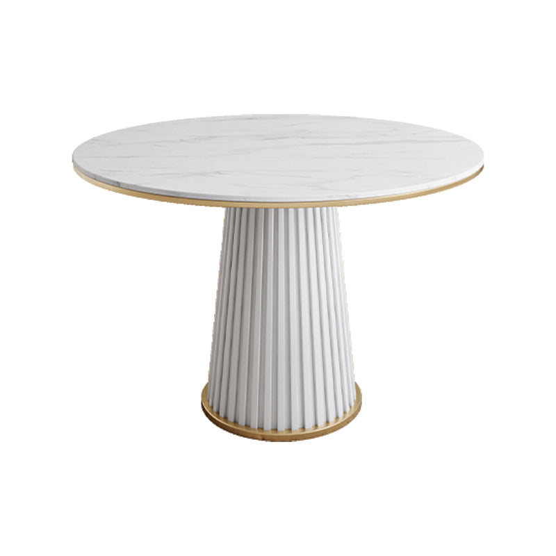 1/5 Pcs Metal Modern Dining Room Set with Round Table and Pedestal Base Dining Set Clearhalo 'Dining Room Sets' 'Dining Tables & Seating' 'dining_room_set' 'furn' 'furn_dining_room_set' 'Furniture' 'furniture_dining_room_set' 'Kitchen & Dining Furniture' 'kitchen&dining_furn' 'kitchen' 4429045