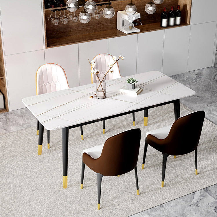 1/5/7 Pcs Metal Contemporary Dining Room Set with Rectangle Table Dining Set 5 Pieces: Table, 4 Colorful Chairs Clearhalo 'Dining Room Sets' 'Dining Tables & Seating' 'dining_room_set' 'furn' 'furn_dining_room_set' 'Furniture' 'furniture_dining_room_set' 'Kitchen & Dining Furniture' 'kitchen&dining_furn' 'kitchen' 4429060