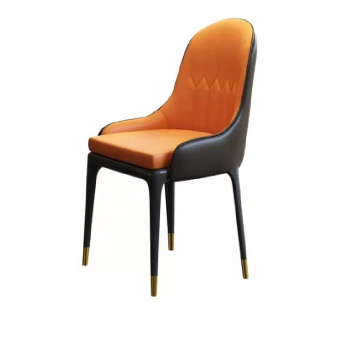 1/5/7 Pcs Metal Contemporary Dining Room Set with Rectangle Table Dining Set 1 Grey-Orange Chair Clearhalo 'Dining Room Sets' 'Dining Tables & Seating' 'dining_room_set' 'furn' 'furn_dining_room_set' 'Furniture' 'furniture_dining_room_set' 'Kitchen & Dining Furniture' 'kitchen&dining_furn' 'kitchen' 4429067