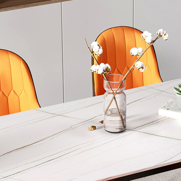 1/5/7 Pcs Metal Contemporary Dining Room Set with Rectangle Table Dining Set Clearhalo 'Dining Room Sets' 'Dining Tables & Seating' 'dining_room_set' 'furn' 'furn_dining_room_set' 'Furniture' 'furniture_dining_room_set' 'Kitchen & Dining Furniture' 'kitchen&dining_furn' 'kitchen' 4429070