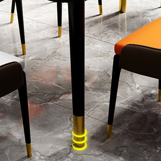 1/5/7 Pcs Metal Contemporary Dining Room Set with Rectangle Table Dining Set Clearhalo 'Dining Room Sets' 'Dining Tables & Seating' 'dining_room_set' 'furn' 'furn_dining_room_set' 'Furniture' 'furniture_dining_room_set' 'Kitchen & Dining Furniture' 'kitchen&dining_furn' 'kitchen' 4429073