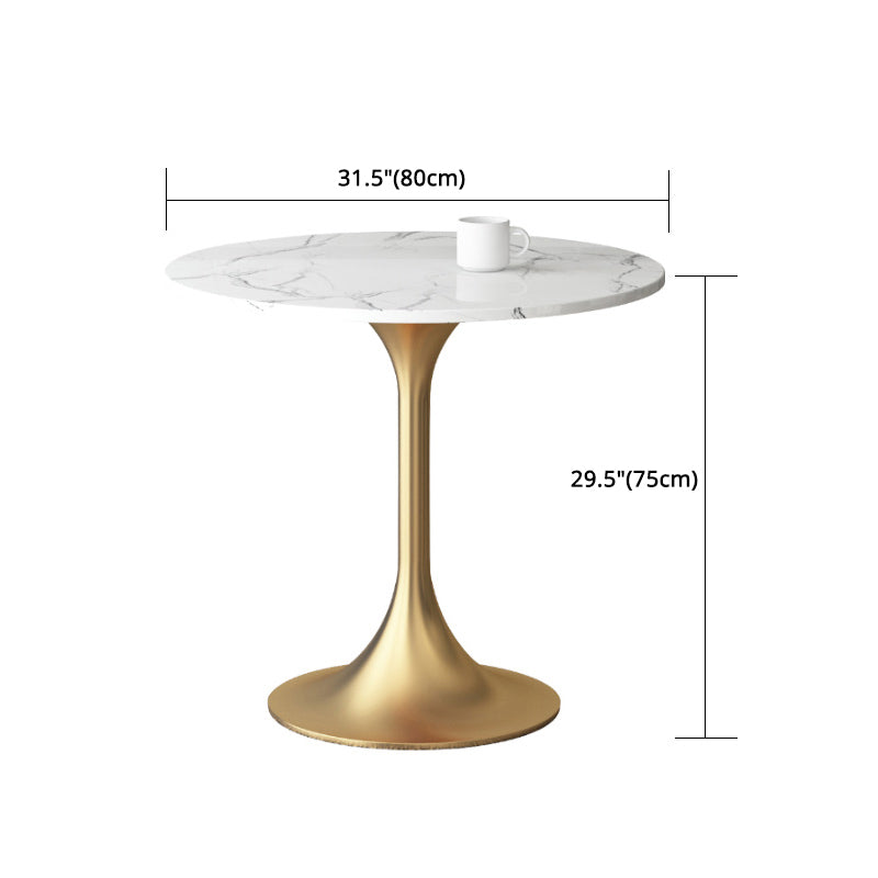 1/3/4/5 Pcs Glam Style Dining Room Set with Round Table and Metal Base Dining Set Clearhalo 'Dining Room Sets' 'Dining Tables & Seating' 'dining_room_set' 'furn' 'furn_dining_room_set' 'Furniture' 'furniture_dining_room_set' 'Kitchen & Dining Furniture' 'kitchen&dining_furn' 'kitchen' 4429097