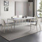Modern 1/4/5/6/7 Pieces White Dining Set Sintered Stone Dining Table Set with Chairs 6 Pieces: Table, 5 Chairs Clearhalo 'Dining Room Sets' 'Dining Tables & Seating' 'dining_room_set' 'furn' 'furn_dining_room_set' 'Furniture' 'furniture_dining_room_set' 'Kitchen & Dining Furniture' 'kitchen&dining_furn' 'kitchen' 4429102
