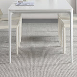 Modern 1/4/5/6/7 Pieces White Dining Set Sintered Stone Dining Table Set with Chairs Clearhalo 'Dining Room Sets' 'Dining Tables & Seating' 'dining_room_set' 'furn' 'furn_dining_room_set' 'Furniture' 'furniture_dining_room_set' 'Kitchen & Dining Furniture' 'kitchen&dining_furn' 'kitchen' 4429110