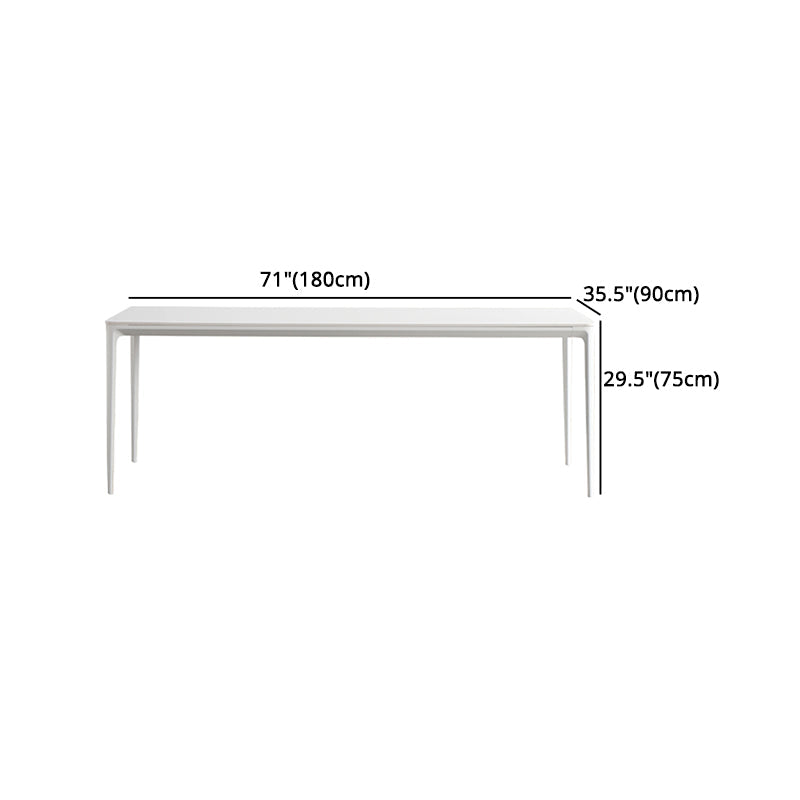 Modern 1/4/5/6/7 Pieces White Dining Set Sintered Stone Dining Table Set with Chairs Clearhalo 'Dining Room Sets' 'Dining Tables & Seating' 'dining_room_set' 'furn' 'furn_dining_room_set' 'Furniture' 'furniture_dining_room_set' 'Kitchen & Dining Furniture' 'kitchen&dining_furn' 'kitchen' 4429118