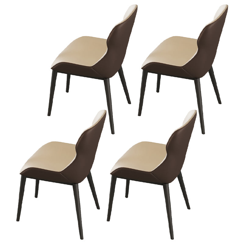 Modern 1/4/5/7/9 Pieces Dining Set Sintered Stone Dining Table Set with Leather Chairs 4 Beige Chairs Clearhalo 'Dining Room Sets' 'Dining Tables & Seating' 'dining_room_set' 'furn' 'furn_dining_room_set' 'Furniture' 'furniture_dining_room_set' 'Kitchen & Dining Furniture' 'kitchen&dining_furn' 'kitchen' 4429144