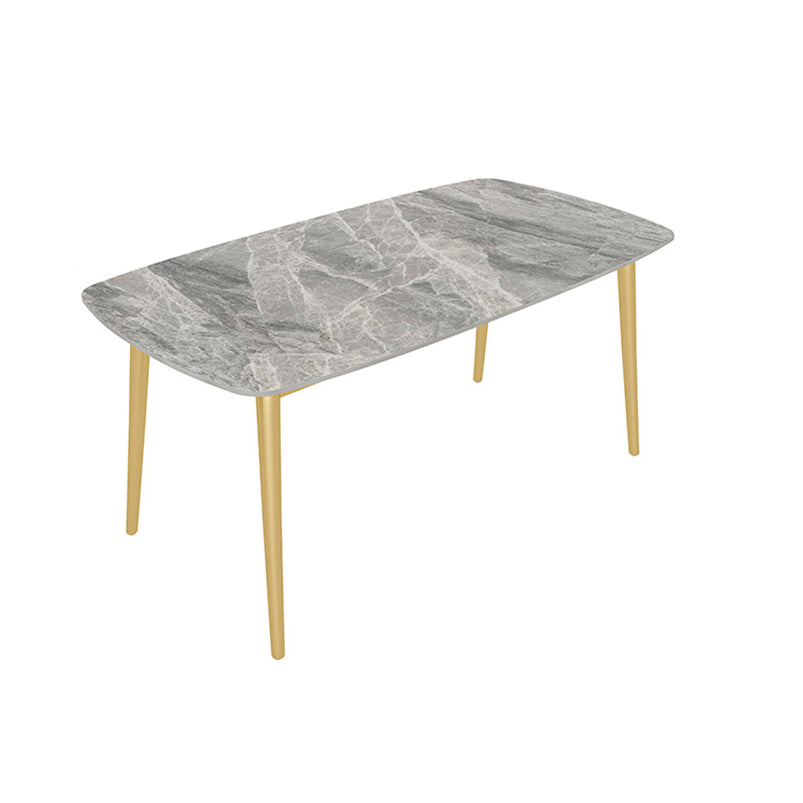 Nordic 1/2/5/7 Pieces Dining Set Sintered Stone Dining Table Set with Leather Chairs Grey 79"L x 31"W Clearhalo 'Dining Room Sets' 'Dining Tables & Seating' 'dining_room_set' 'furn' 'furn_dining_room_set' 'Furniture' 'furniture_dining_room_set' 'Kitchen & Dining Furniture' 'kitchen&dining_furn' 'kitchen' 4429160