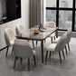 1/2/5/7 Pieces Modern Dining Set Sintered Stone Dinette Table Set with Chairs 7 Pieces: Table, 6 White Chairs Clearhalo 'Dining Room Sets' 'Dining Tables & Seating' 'dining_room_set' 'furn' 'furn_dining_room_set' 'Furniture' 'furniture_dining_room_set' 'Kitchen & Dining Furniture' 'kitchen&dining_furn' 'kitchen' 4429182