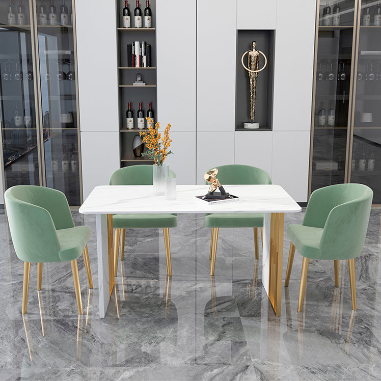 Luxury 1/2/5/7 Pieces Dining Set Sintered Stone Rectangle Dining Table Set with Chairs Clearhalo 'Dining Room Sets' 'Dining Tables & Seating' 'dining_room_set' 'furn' 'furn_dining_room_set' 'Furniture' 'furniture_dining_room_set' 'Kitchen & Dining Furniture' 'kitchen&dining_furn' 'kitchen' 4429213