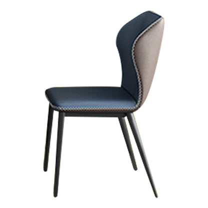 Modern 1/5/7 Pieces Dining Set Rectangle Sintered Stone Dining Table Set 1 Blue Chair Clearhalo 'Dining Room Sets' 'Dining Tables & Seating' 'dining_room_set' 'furn' 'furn_dining_room_set' 'Furniture' 'furniture_dining_room_set' 'Kitchen & Dining Furniture' 'kitchen&dining_furn' 'kitchen' 4429224