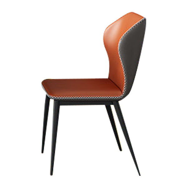 Modern 1/5/7 Pieces Dining Set Rectangle Sintered Stone Dining Table Set 1 Orange Chair Clearhalo 'Dining Room Sets' 'Dining Tables & Seating' 'dining_room_set' 'furn' 'furn_dining_room_set' 'Furniture' 'furniture_dining_room_set' 'Kitchen & Dining Furniture' 'kitchen&dining_furn' 'kitchen' 4429226