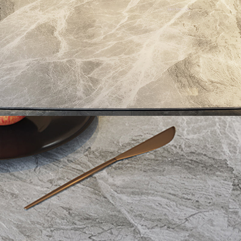 Modern 1/5/7 Pieces Dining Set Rectangle Sintered Stone Dining Table Set Clearhalo 'Dining Room Sets' 'Dining Tables & Seating' 'dining_room_set' 'furn' 'furn_dining_room_set' 'Furniture' 'furniture_dining_room_set' 'Kitchen & Dining Furniture' 'kitchen&dining_furn' 'kitchen' 4429231