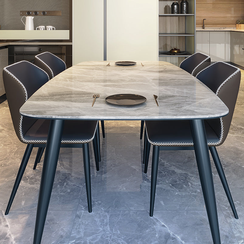 Modern 1/5/7 Pieces Dining Set Rectangle Sintered Stone Dining Table Set Clearhalo 'Dining Room Sets' 'Dining Tables & Seating' 'dining_room_set' 'furn' 'furn_dining_room_set' 'Furniture' 'furniture_dining_room_set' 'Kitchen & Dining Furniture' 'kitchen&dining_furn' 'kitchen' 4429235