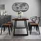 Industrial 1/2/5/7 Pieces Dining Set Solid Wood Dining Table Set for Home Clearhalo 'Dining Room Sets' 'Dining Tables & Seating' 'dining_room_set' 'furn' 'furn_dining_room_set' 'Furniture' 'furniture_dining_room_set' 'Kitchen & Dining Furniture' 'kitchen&dining_furn' 'kitchen' 4429257