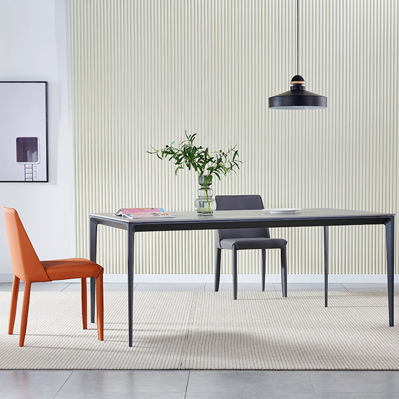 Modern 1/3/4/7 Pieces Dining Set Rectangle Sintered Stone Dining Table Set Clearhalo 'Dining Room Sets' 'Dining Tables & Seating' 'dining_room_set' 'furn' 'furn_dining_room_set' 'Furniture' 'furniture_dining_room_set' 'Kitchen & Dining Furniture' 'kitchen&dining_furn' 'kitchen' 4429270