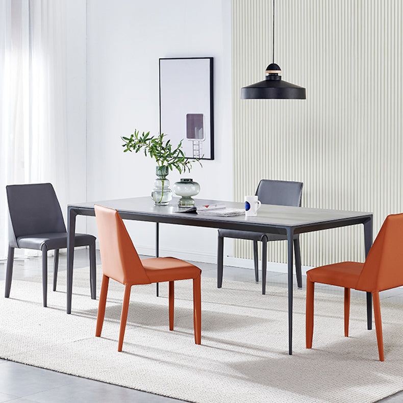 Modern 1/3/4/7 Pieces Dining Set Rectangle Sintered Stone Dining Table Set 5 Pieces: Table, 4 Chairs Clearhalo 'Dining Room Sets' 'Dining Tables & Seating' 'dining_room_set' 'furn' 'furn_dining_room_set' 'Furniture' 'furniture_dining_room_set' 'Kitchen & Dining Furniture' 'kitchen&dining_furn' 'kitchen' 4429277