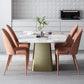 Glam 1/4/5/7 Pieces Dining Set Sintered Stone Dining Table Set with PU Leather Chairs Clearhalo 'Dining Room Sets' 'Dining Tables & Seating' 'dining_room_set' 'furn' 'furn_dining_room_set' 'Furniture' 'furniture_dining_room_set' 'Kitchen & Dining Furniture' 'kitchen&dining_furn' 'kitchen' 4429292