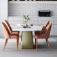 Glam 1/4/5/7 Pieces Dining Set Sintered Stone Dining Table Set with PU Leather Chairs Clearhalo 'Dining Room Sets' 'Dining Tables & Seating' 'dining_room_set' 'furn' 'furn_dining_room_set' 'Furniture' 'furniture_dining_room_set' 'Kitchen & Dining Furniture' 'kitchen&dining_furn' 'kitchen' 4429301