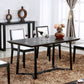 Rectangle Black Industrial Dining Table Pine Solid Wood Table with Trestle Base Clearhalo ' dining_table' 'Dining Tables & Seating' 'Dining Tables' 'Furniture' 'furniture_dining_table' 'Kitchen & Dining Furniture' 'kitchen&dining_furn' 'kitchen' 'kitchen_dining_table' 4429317
