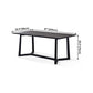 Rectangle Black Industrial Dining Table Pine Solid Wood Table with Trestle Base Clearhalo ' dining_table' 'Dining Tables & Seating' 'Dining Tables' 'Furniture' 'furniture_dining_table' 'Kitchen & Dining Furniture' 'kitchen&dining_furn' 'kitchen' 'kitchen_dining_table' 4429328