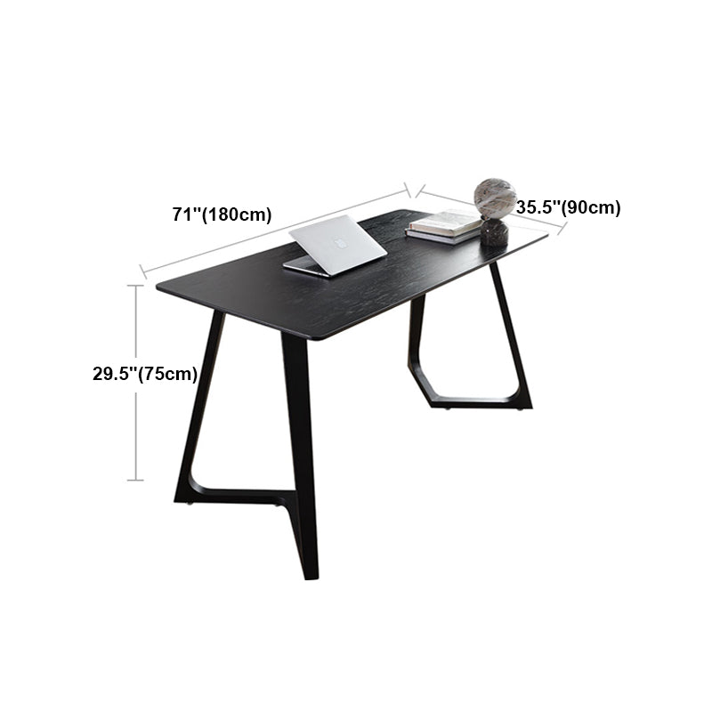 Solid Wood Contemporary Rectangle Dining Table Wood Top Indoor Table with Sled Base Clearhalo ' dining_table' 'Dining Tables & Seating' 'Dining Tables' 'furn' 'furn_dining_table' 'Furniture' 'furniture_dining_table' 'Kitchen & Dining Furniture' 'kitchen&dining_furn' 'kitchen' 'kitchen_dining_table' 4429358