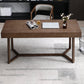 Solid Wood Contemporary Rectangular Dining Table Ash Wood Top Table with Trestle Base 63"L x 23.6"W x 29.5"H Without Chairs Clearhalo ' dining_table' 'Dining Tables & Seating' 'Dining Tables' 'furn' 'furn_dining_table' 'Furniture' 'furniture_dining_table' 'Kitchen & Dining Furniture' 'kitchen&dining_furn' 'kitchen' 'kitchen_dining_table' 4429361