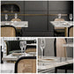 Metal Industrial Pedestal Dining Table Marble Top Table for Dining Room Clearhalo ' dining_table' 'Dining Tables & Seating' 'Dining Tables' 'furn' 'furn_dining_table' 'Furniture' 'furniture_dining_table' 'Kitchen & Dining Furniture' 'kitchen&dining_furn' 'kitchen' 'kitchen_dining_table' 4429380