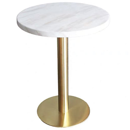 Metal Industrial Pedestal Dining Table Marble Top Table for Dining Room Round Without Chairs Clearhalo ' dining_table' 'Dining Tables & Seating' 'Dining Tables' 'furn' 'furn_dining_table' 'Furniture' 'furniture_dining_table' 'Kitchen & Dining Furniture' 'kitchen&dining_furn' 'kitchen' 'kitchen_dining_table' 4429381