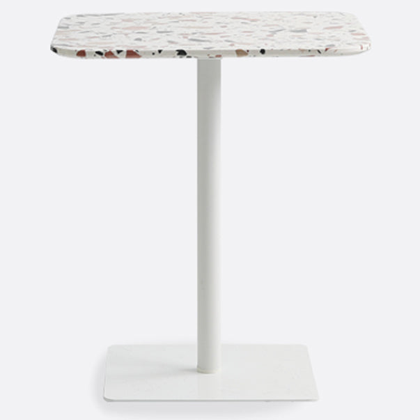 Industrial Metal Pedestal Dining Table Sintered Stone Table for Dining Room Square 19.7"L x 19.7"W x 29.5"H Without Chairs Clearhalo ' dining_table' 'Dining Tables & Seating' 'Dining Tables' 'furn' 'furn_dining_table' 'Furniture' 'furniture_dining_table' 'Kitchen & Dining Furniture' 'kitchen&dining_furn' 'kitchen' 'kitchen_dining_table' 4429393