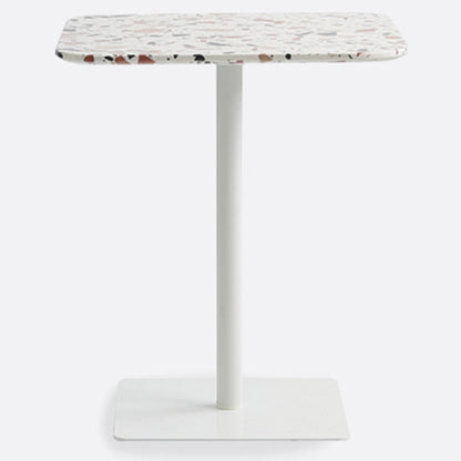 Industrial Metal Pedestal Dining Table Sintered Stone Table for Dining Room Square 19.7"L x 19.7"W x 29.5"H Without Chairs Clearhalo ' dining_table' 'Dining Tables & Seating' 'Dining Tables' 'furn' 'furn_dining_table' 'Furniture' 'furniture_dining_table' 'Kitchen & Dining Furniture' 'kitchen&dining_furn' 'kitchen' 'kitchen_dining_table' 4429393