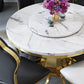 Round Traditional Luxury Dining Table White Sintered Stone Indoor Table with Pedestal Base Clearhalo ' dining_table' 'Dining Tables & Seating' 'Dining Tables' 'furn' 'furn_dining_table' 'Furniture' 'furniture_dining_table' 'Kitchen & Dining Furniture' 'kitchen&dining_furn' 'kitchen' 'kitchen_dining_table' 4429420