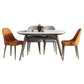 Traditional Luxury Dining Table Round Sintered Stone Dining Table with 4 Wood Legs Clearhalo ' dining_table' 'Dining Tables & Seating' 'Dining Tables' 'furn' 'furn_dining_table' 'Furniture' 'furniture_dining_table' 'Kitchen & Dining Furniture' 'kitchen&dining_furn' 'kitchen' 'kitchen_dining_table' 4429433