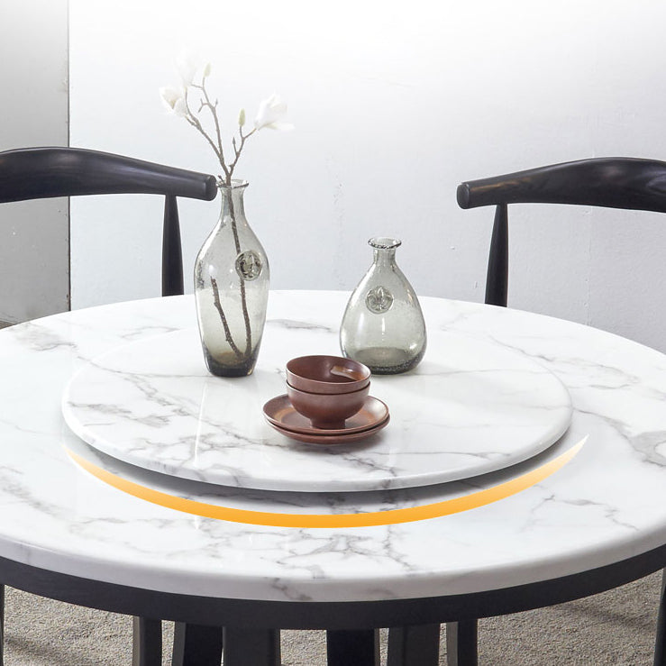 Modern White Standard Dining Table Round Marble Dining Table with Pedestal Base Clearhalo ' dining_table' 'Dining Tables & Seating' 'Dining Tables' 'furn' 'furn_dining_table' 'Furniture' 'furniture_dining_table' 'Kitchen & Dining Furniture' 'kitchen&dining_furn' 'kitchen' 'kitchen_dining_table' 4429444