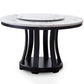 Modern White Standard Dining Table Round Marble Dining Table with Pedestal Base Lazy Susan Without Chairs Clearhalo ' dining_table' 'Dining Tables & Seating' 'Dining Tables' 'furn' 'furn_dining_table' 'Furniture' 'furniture_dining_table' 'Kitchen & Dining Furniture' 'kitchen&dining_furn' 'kitchen' 'kitchen_dining_table' 4429445