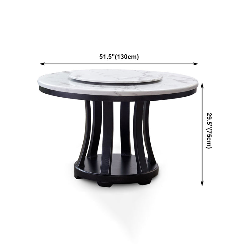 Modern White Standard Dining Table Round Marble Dining Table with Pedestal Base Clearhalo ' dining_table' 'Dining Tables & Seating' 'Dining Tables' 'furn' 'furn_dining_table' 'Furniture' 'furniture_dining_table' 'Kitchen & Dining Furniture' 'kitchen&dining_furn' 'kitchen' 'kitchen_dining_table' 4429453