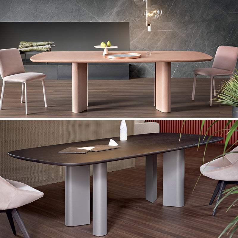 Rectangle Minimalist Dining Table Solid Wood Fixed Table with 4 Legs Clearhalo ' dining_table' 'Dining Tables & Seating' 'Dining Tables' 'furn' 'furn_dining_table' 'Furniture' 'furniture_dining_table' 'Kitchen & Dining Furniture' 'kitchen&dining_furn' 'kitchen' 'kitchen_dining_table' 4429461