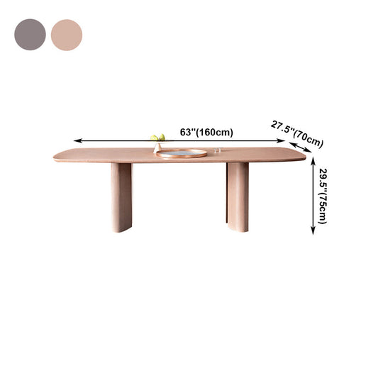 Rectangle Minimalist Dining Table Solid Wood Fixed Table with 4 Legs Clearhalo ' dining_table' 'Dining Tables & Seating' 'Dining Tables' 'furn' 'furn_dining_table' 'Furniture' 'furniture_dining_table' 'Kitchen & Dining Furniture' 'kitchen&dining_furn' 'kitchen' 'kitchen_dining_table' 4429463