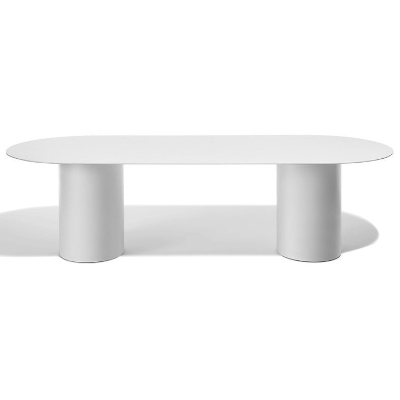 Oval Solid Wood Dining Table Modern Dinette Table with Double Pedestal Base Clearhalo ' dining_table' 'Dining Tables & Seating' 'Dining Tables' 'furn' 'furn_dining_table' 'Furniture' 'furniture_dining_table' 'Kitchen & Dining Furniture' 'kitchen&dining_furn' 'kitchen' 'kitchen_dining_table' 4429478