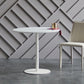 Modern Artificial Wood Table Round Dining Table with Metal Pedestal Base for Restaurant White 31.5"L x 31.5"W x 29.5"H Without Chairs Clearhalo ' dining_table' 'Dining Tables & Seating' 'Dining Tables' 'furn' 'furn_dining_table' 'Furniture' 'furniture_dining_table' 'Kitchen & Dining Furniture' 'kitchen&dining_furn' 'kitchen' 'kitchen_dining_table' 4429517