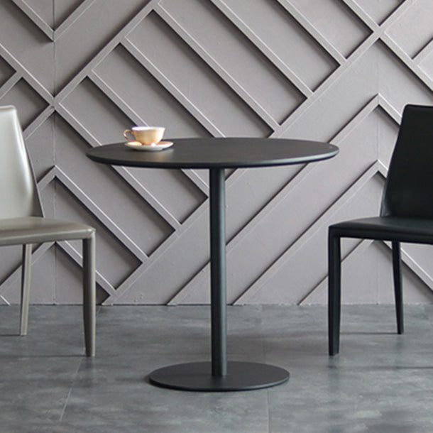 Modern Artificial Wood Table Round Dining Table with Metal Pedestal Base for Restaurant Clearhalo ' dining_table' 'Dining Tables & Seating' 'Dining Tables' 'furn' 'furn_dining_table' 'Furniture' 'furniture_dining_table' 'Kitchen & Dining Furniture' 'kitchen&dining_furn' 'kitchen' 'kitchen_dining_table' 4429526