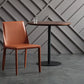 Modern Artificial Wood Table Round Dining Table with Metal Pedestal Base for Restaurant Walnut 27.6"L x 27.6"W x 29.5"H Without Chairs Clearhalo ' dining_table' 'Dining Tables & Seating' 'Dining Tables' 'furn' 'furn_dining_table' 'Furniture' 'furniture_dining_table' 'Kitchen & Dining Furniture' 'kitchen&dining_furn' 'kitchen' 'kitchen_dining_table' 4429528