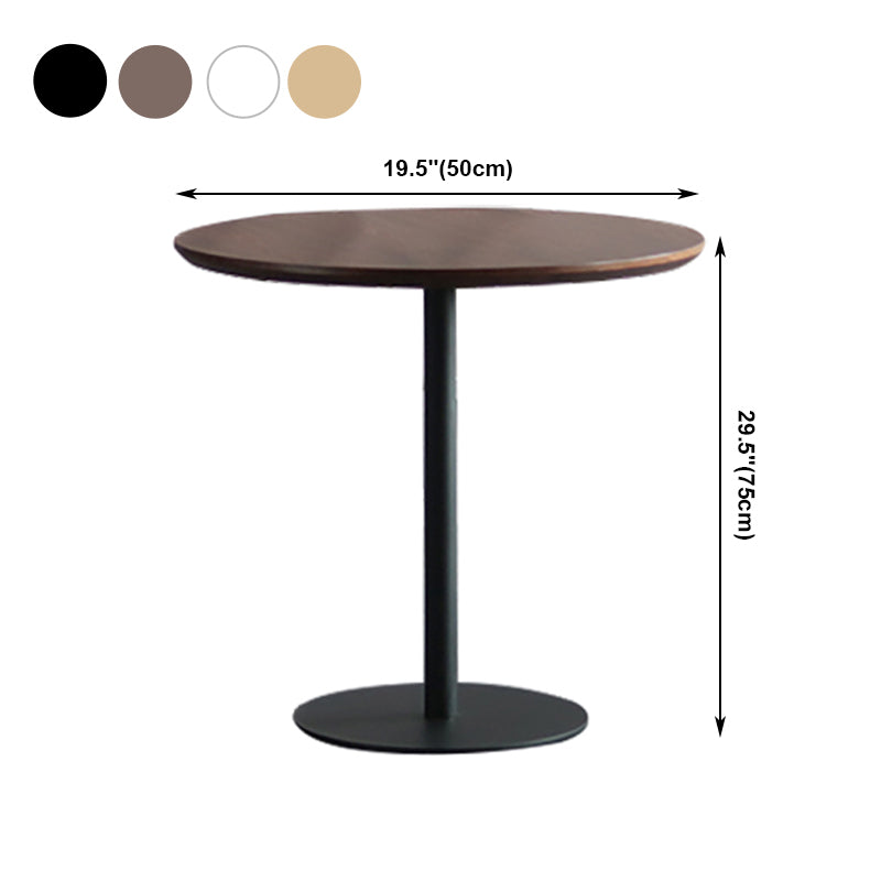 Modern Artificial Wood Table Round Dining Table with Metal Pedestal Base for Restaurant Clearhalo ' dining_table' 'Dining Tables & Seating' 'Dining Tables' 'furn' 'furn_dining_table' 'Furniture' 'furniture_dining_table' 'Kitchen & Dining Furniture' 'kitchen&dining_furn' 'kitchen' 'kitchen_dining_table' 4429529