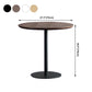 Modern Artificial Wood Table Round Dining Table with Metal Pedestal Base for Restaurant Clearhalo ' dining_table' 'Dining Tables & Seating' 'Dining Tables' 'furn' 'furn_dining_table' 'Furniture' 'furniture_dining_table' 'Kitchen & Dining Furniture' 'kitchen&dining_furn' 'kitchen' 'kitchen_dining_table' 4429531