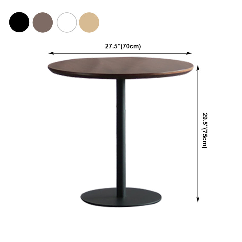 Modern Artificial Wood Table Round Dining Table with Metal Pedestal Base for Restaurant Clearhalo ' dining_table' 'Dining Tables & Seating' 'Dining Tables' 'furn' 'furn_dining_table' 'Furniture' 'furniture_dining_table' 'Kitchen & Dining Furniture' 'kitchen&dining_furn' 'kitchen' 'kitchen_dining_table' 4429531